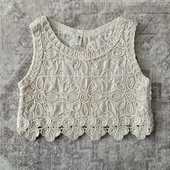 Mahina Boutique Crochet Sleeveless Crop Top O/S Small - Picture 4 of 16